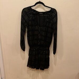 LoveShackFancy popover mini dress with lurex